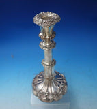 Silverplate Candlestick Floral Motif #5688 10 1/4" x 2 1/4" circa 1925 (#5826)