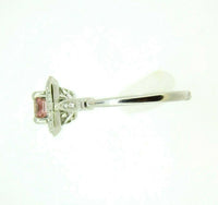 14k Gold Asscher Genuine Natural Morganite and Diamond Halo Ring (#J5053)