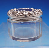 La Pierre Sterling Silver and Glass Dresser Jar with Monogram #464 (#9160)