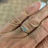 14k Yellow Gold Antique .47ct Genuine Natural Diamond Engagement Ring (#J5281)