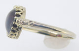 14k White Gold 5.52ct Genuine Natural Cabochon Garnet Ring (#J4053)