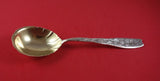 Berry by Whiting Sterling Silver Berry Spoon Gold Washed Black Raspberry 8 3/4"