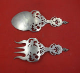 Gebruder Dingeldein German .800 Silver Fish Serving Set 2pc Hanau Figural 7 3/4"