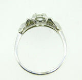 Vintage 14k White Gold Genuine Natural Diamond Ring .40cts (#J874)