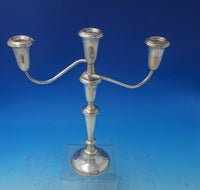 Empire Sterling Silver Candelabra 3-Light #670 12 1/2" x 11" c.1940 (#5874)