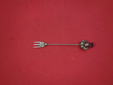 English Estate Sterling Silver Cocktail Fork Birmingham 1920 purple glass 4 3/4"