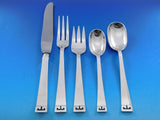 Chinese Key by Allan Adler Sterling Silver Flatware Set 8 Service 42 pcs Dinner