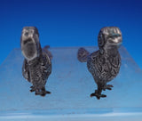 Vigueras Mexican Sterling Silver Salt Pepper Shaker Set 2pc Pheasants (#1666)