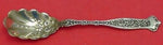Dresden by Whiting Sterling Silver Sugar Spoon Fancy Shell Goldwashed 6"