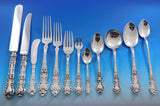 Meadow Rose by Wallace Sterling Silver Flatware Set for 12 Service 212 pieces