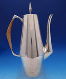 Diamond by Reed and Barton Tea Set 4pc with Rattan Handles #440 (#4889) Lovely!