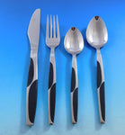 Modernist Japan Stainless Steel with black Nylon Flatware set 23 pcs Modern
