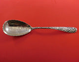 Repousse by James R. Armiger Sterling Silver Berry Spoon Scalloped Flower Motif