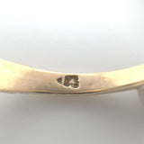 10k Yellow Gold Small VIctorian Genuine Natural Turquoise Ring Jewelry (#J6280)