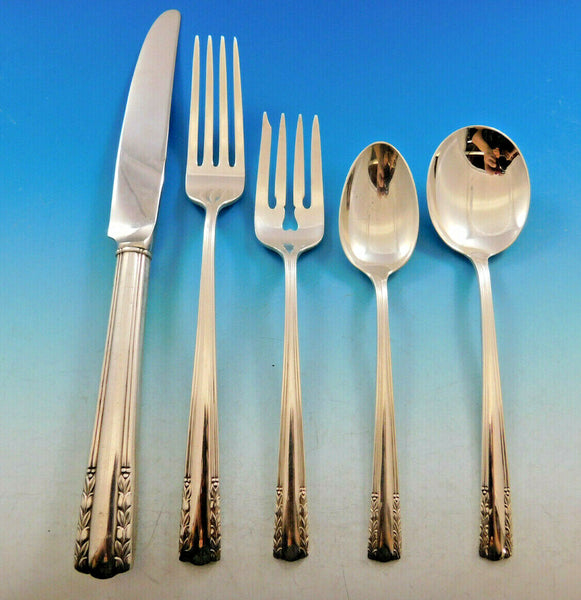 Chapel Bells by Alvin Sterling Silver Flatware Set for 12 Service 63 pcs Dinner