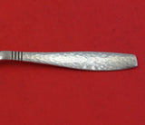 Swedish Modern by Allan Adler Sterling Silver Preserve Spoon Heavily Hammered 7"