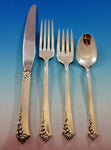 Damask Rose by Oneida Sterling Silver Flatware Set for 8 Service 32 pieces