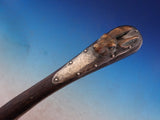 Joseph Heinrichs Sterling Silver Buffet Fork Bronze Rabbit 12 1/2" Arts & Crafts