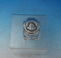 Crystal Inkwell with Brass Rim 3 1/2" x 2 1/4" c.1900 (#5891)