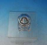 Crystal Inkwell with Brass Rim 3 1/2" x 2 1/4" c.1900 (#5891)