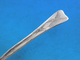 Lap Over Edge Acid Etched Tiffany Sterling Grapefruit Spoon GW Buffalo Grass 6"