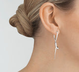 Mercy by Georg Jensen Sterling Silver Earrings Long Dangle Modern - New