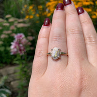 10k Yellow Gold 2.69 Carat Genuine Natural Gold Vein Quartz Ring Size 8 (#J6940)