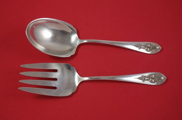 Pendant of Fruit by Lunt Sterling Silver Salad Serving Set 2pc FH AS 8 7/8"