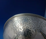 H.A. English Sterling Silver Sweet Meat Dish Bright-Cut w/Ivy Cobalt Liner #5524