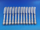 Georgian Rose by Reed & Barton Sterling Silver Butter Spreader HH Padd Set 12 pc