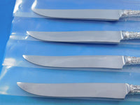 Du Barry by International Sterling Silver Steak Knife Set 4pc Texas Sized Custom