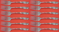 Stradivari by Wallace Sterling Silver Salad Fork Set 12 pieces 6 3/8"