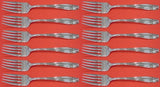 Stradivari by Wallace Sterling Silver Salad Fork Set 12 pieces 6 3/8"