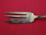 Aesthetic Mixed Metals Gorham Sterling Silver Pie Fork 7" Oak Leaves Geometric