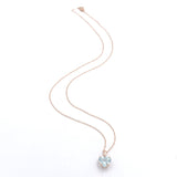 14k Rose Gold 1.73 Carat Heart Shape Genuine Natural Aquamarine Pendant (#J6728)