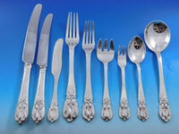 Blossom by Carl Poul Petersen Sterling Silver Flatware Set Dinner Service 105 pc