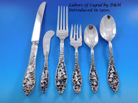 Harlequin Mixed Sterling Silver Flatware Set for 10 Dinner Service 60 pc Ornate