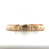 14k Yellow Gold Hinged Baby Bangle Bracelet Dated 1918 Jewelry (#J5970)