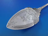 Dew Drop by Shiebler Sterling Silver Pie Server FHAS Brite-Cut Flowers 10 1/2"