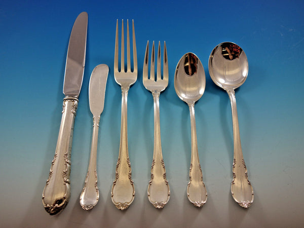Modern Victorian by Lunt Sterling Silver Flatware Set for 8 Service 50 pieces