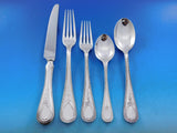 Victorian Bead by Carrs Sterling Silver Flatware Set Service 67 pc in Box Dinner