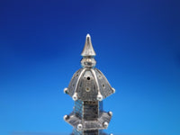 Chinese Export .900 Sterling Silver Pepper Shaker Brick Tower c.1890s WC (#6653)