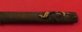 Kozuka by Unknown Mixed Metals Fish Knife Japanese Motif GW BC Scrolling Flowers