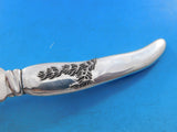 Lap Over Acid Etched by Tiffany Sterling Silver Fish Knife Shells Seaweed 7 7/8"