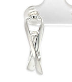 Georg Jensen Sterling Pair of Infinity Loop Earrings #452A with Pouch (#J6853)