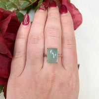 10k Yellow Gold 6.95 Carat Genuine Natural Aquaprase Ring Size 8.75 (#J7213)