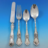 Gothic by Shiebler Sterling Silver Flatware Set for 12 Service 60 pcs