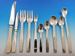 Oslo by Porter Blanchard Sterling Silver Flatware Set Service 12 Dinner 131 pcs