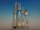 German 800 Silver Flatware Set Service Art Nouveau Dinner Size 42 Pieces