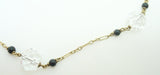 14k Yellow Gold Art Deco Carved Rock Crystal Necklace Jewelry (#J2428)